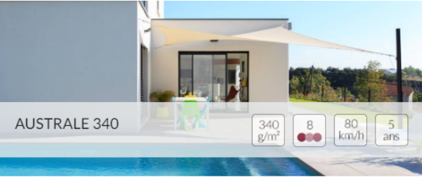 australe 340 voile d'ombrage